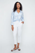 Chemise Bleu Combo Broderie Blanche