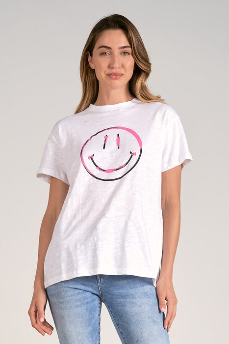 T-Shirt Blanc Happy Face
