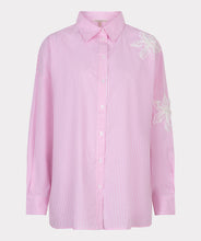 Chemise à Rayure Fleur Rose Esqualo