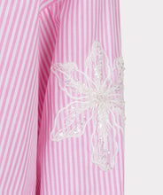 Chemise à Rayure Fleur Rose Esqualo