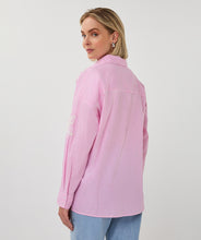 Chemise à Rayure Fleur Rose Esqualo