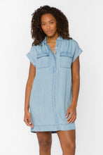 Robe Courte Starla Tencel Bleu Délavé