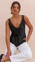 Camisole Solange Noir Satin Charli