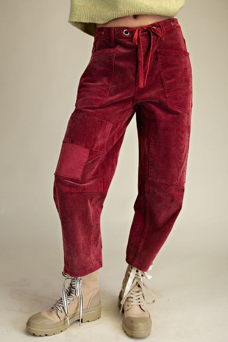 Pantalon Velours Côteles Rubis