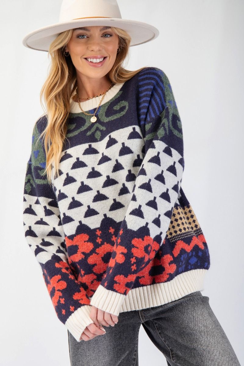 Pull en Tricot Motif