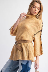 Pull en Tricot Chandail Camel