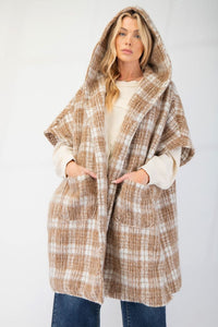 Cardigan Oversize Avec Poche Ample Camel