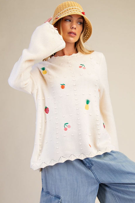 Pull Chandail Créme Fruiti