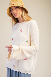 Pull Chandail Créme Fruiti
