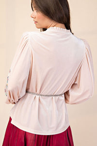 Blouse Velours Blush