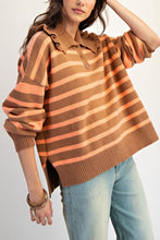 Pull Chandail Avec Col à Rayure