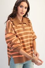 Pull Chandail Avec Col à Rayure