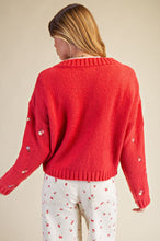 Cardigan Rouge Petite Fleur