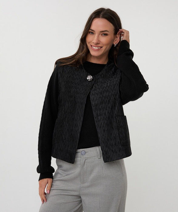 Veste Froissée Noir Esqualo