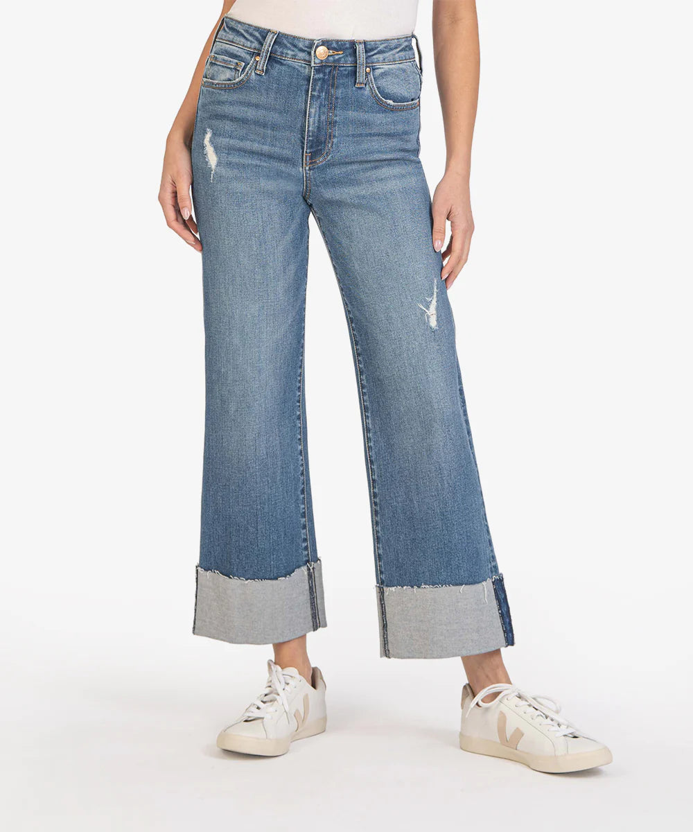 Meg Jeans Taille Haute 70 Jambe Évasée