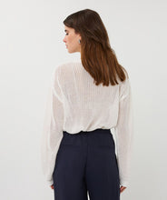 Chandail Pull à Maille Blanc Esqualo