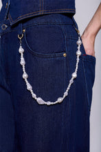 Denim Audrey BLUE THREAD À Jambe Large Avec Bijou