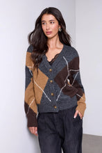 Cardigan Pull à motif losanges BLUE THREAD