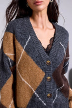 Cardigan Pull à motif losanges BLUE THREAD