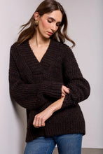 Pull en maille côtelée épaisse surdimensionné BLUE THREAD Choco