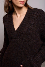 Pull en maille côtelée épaisse surdimensionné BLUE THREAD Choco