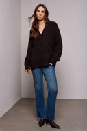 Pull en maille côtelée épaisse surdimensionné BLUE THREAD Choco