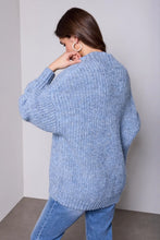 Pull en maille côtelée épaisse surdimensionné BLUE THREAD Bleu Ciel