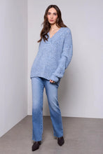 Pull en maille côtelée épaisse surdimensionné BLUE THREAD Bleu Ciel
