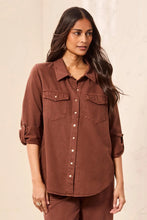 Chemise en jean classique Chocolat Tribal Fashion