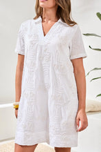 Robe Tunique Manches 3/4  Encolure En V Blanc Tribal Fashion