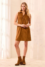 Robe Sans Manche Suède Tan Tribal Fashion