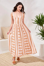Robe Maxi  Rayure Taupe Tribal Fashion