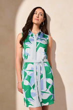 Robe chemise boutonnée sur le devant avec ceinture en matières mixtes
