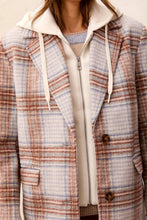 Manteau carreaux avec capuche amovible Tribal Fashion