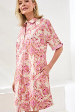 Robe Courte Droite en Lin Tribal Fashion