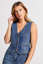 VESTE EN DENIM SUPER STRETCH AVEC LIEN DANS LE DOS