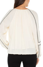 Chemisier Raglan Ivoire à Broderie Livepool