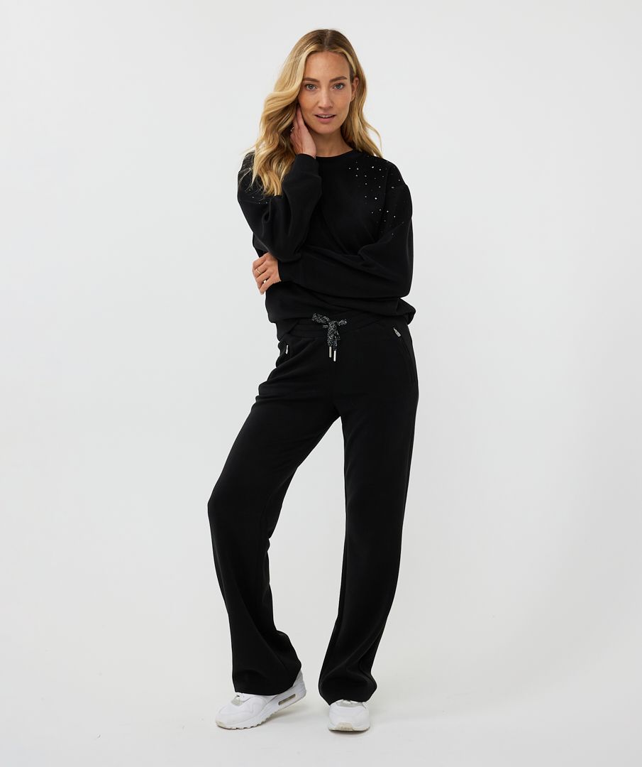 Pantalon Trouser Noir Satiné  Esqualo