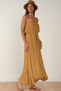 Robe Tahoe Maxi Gold Strapless