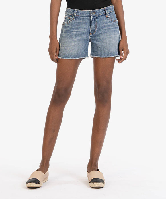 Short Gidget Jeans Denim  Jane High Rise Long Short (Tan